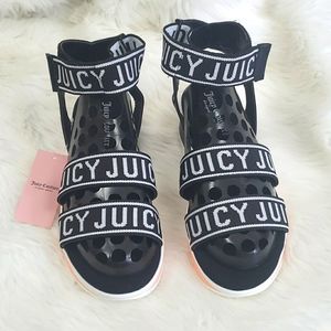 Juicy Couture Impulse Ankle strap Wedge Heel Sandals Size 8 New